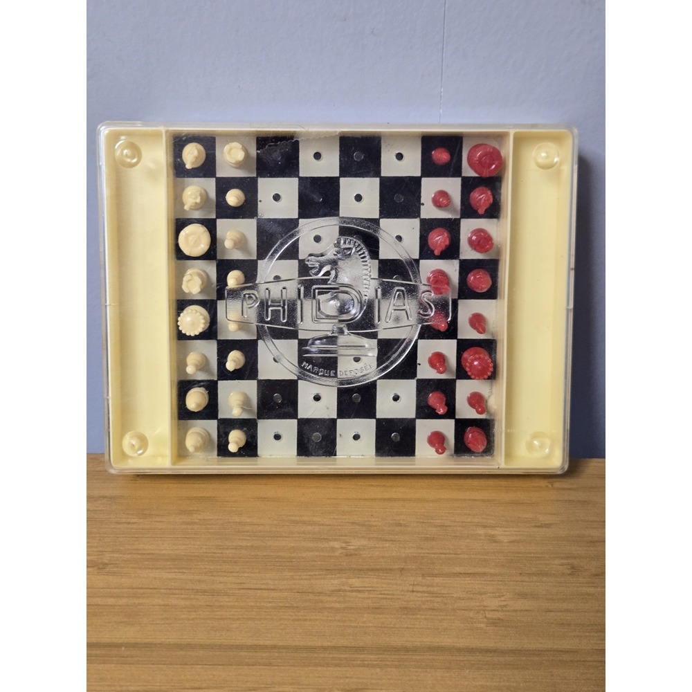 Vintage Phidias Travel‎ Game Chess(Complete) & Draughts (Missing Pieces)